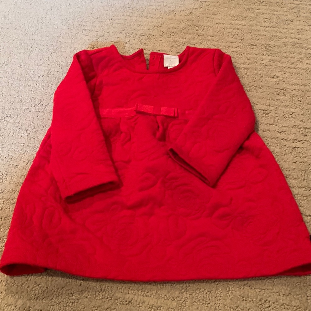 Jasper Conran Junior size 12-18mo red long sleeve dress